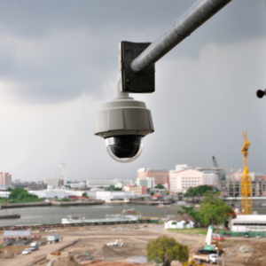 panoramic surveillance camera overlooking the area