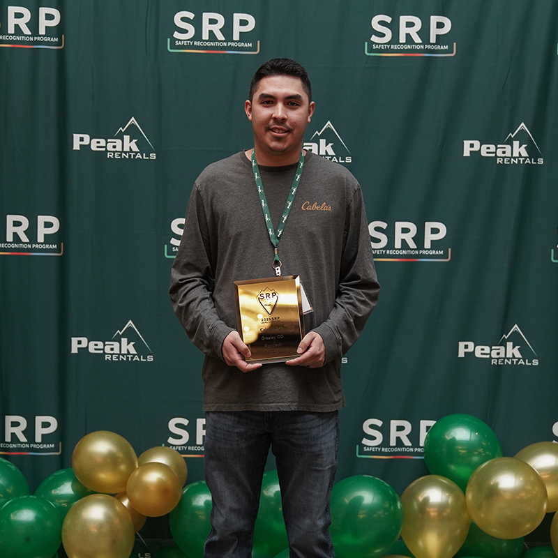 caleb nash at SRP event holding award