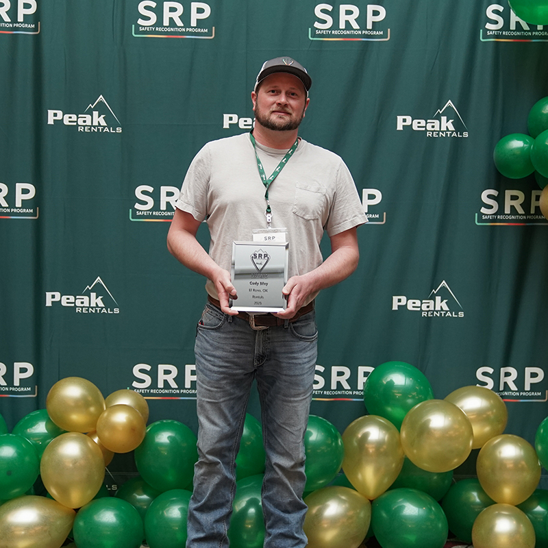 cody silvy at SRP event holding award