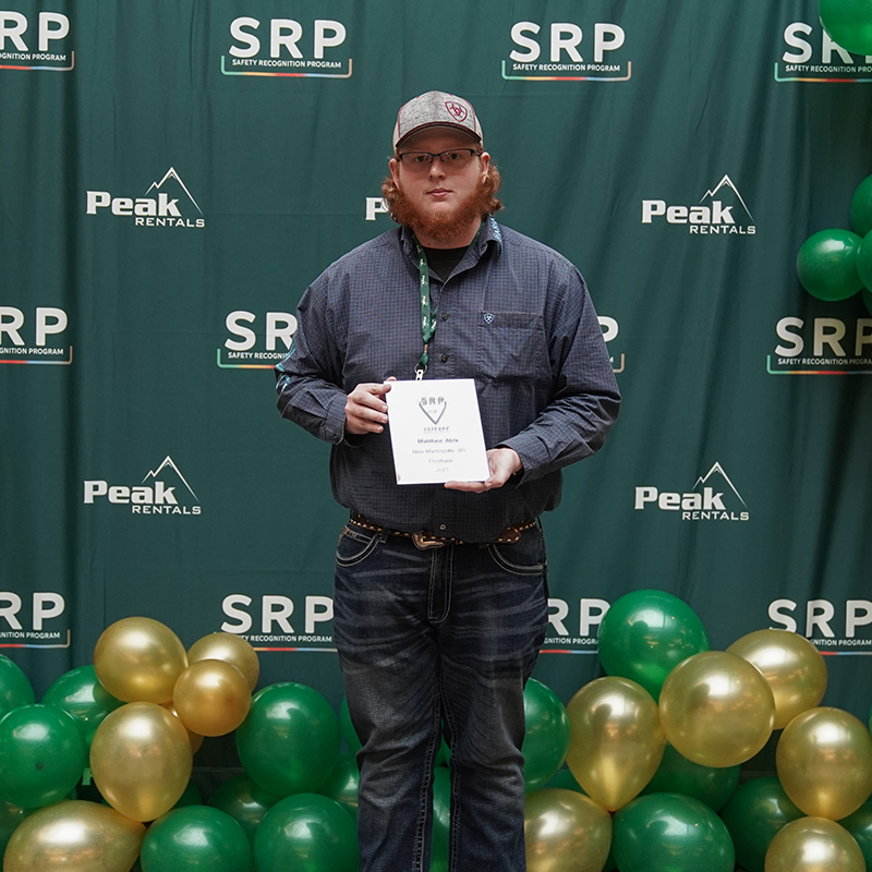 matt alvis at SRP event holding award
