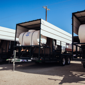 cooling fan trailers ready to be deployed