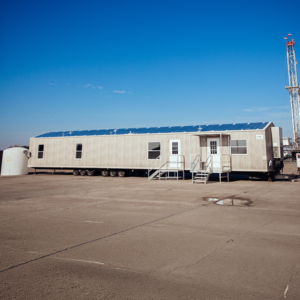 full shot of a double ender trailer with water tank