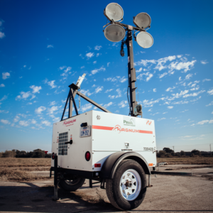 light tower deployed on site