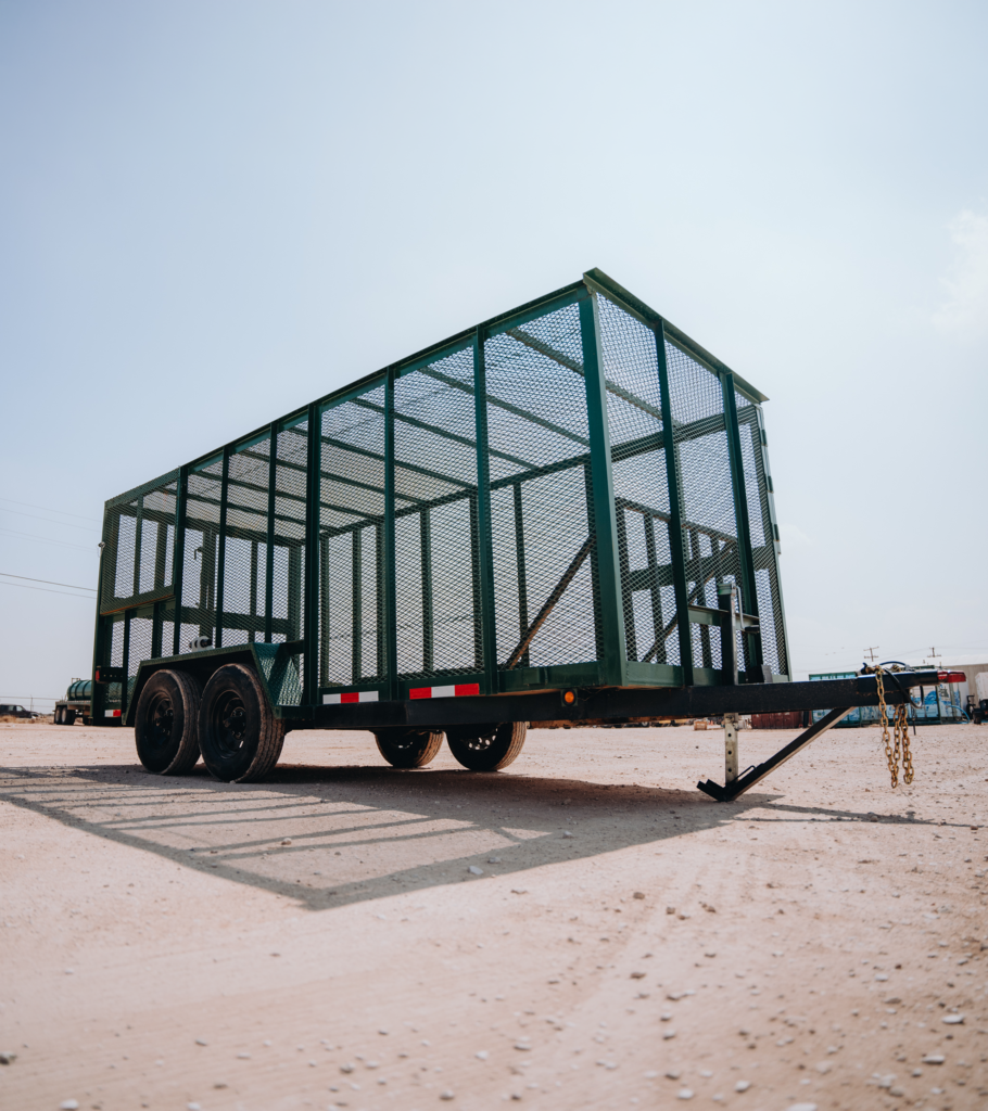 trash trailer ready to be deployed